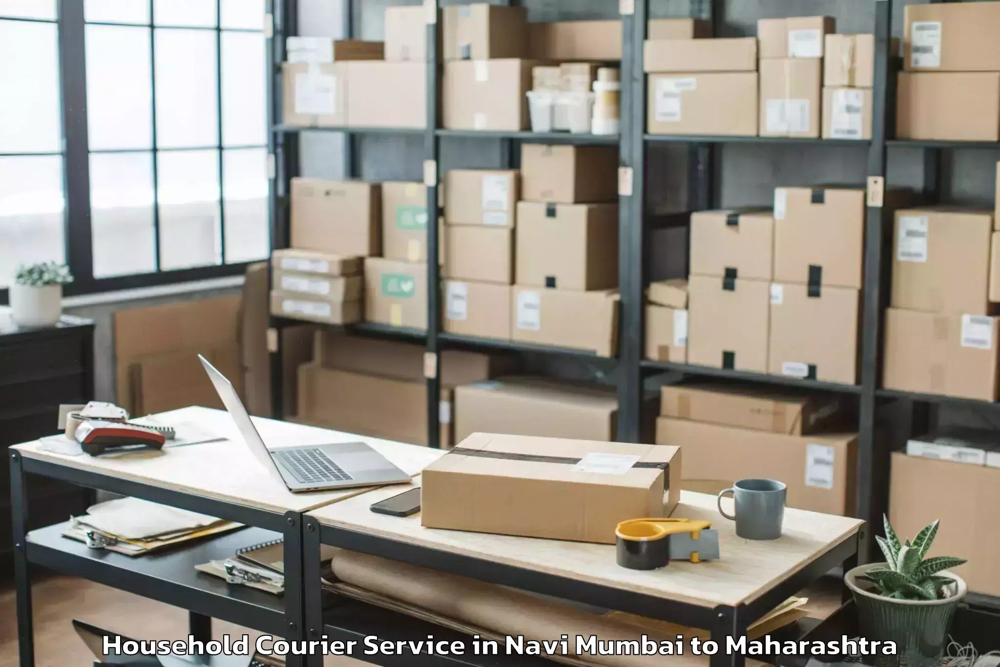 Book Navi Mumbai to Bhamragarh Household Courier Online